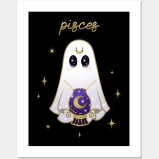 Pisces Crystal Ball Ghost Posters and Art